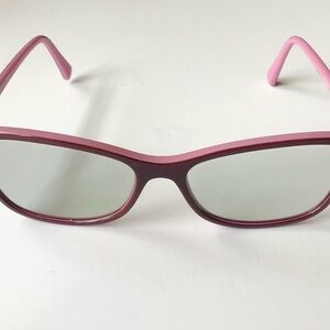 Authentic Vogue Rhinestone Chic Pink Frame Glasses